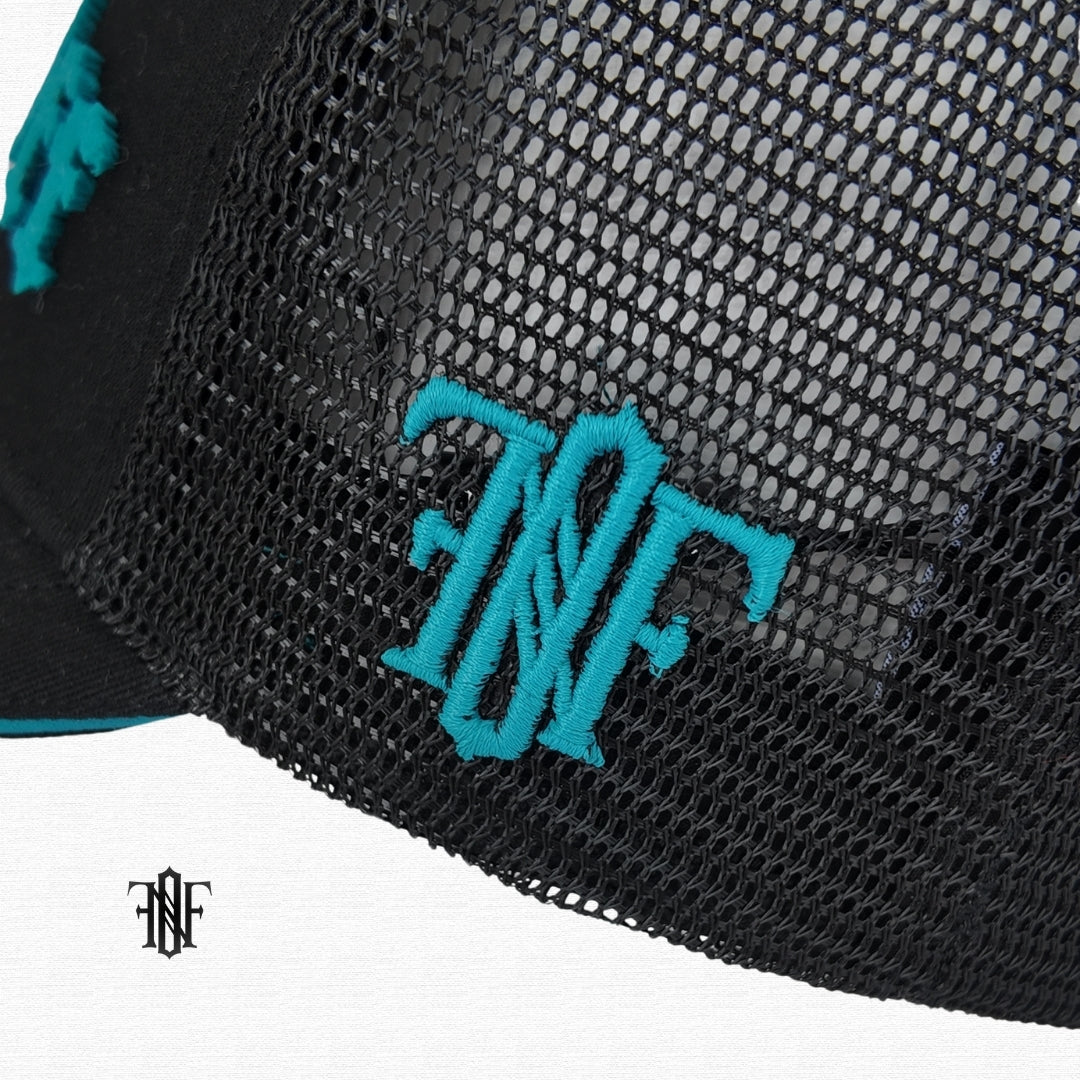 Gorra Never Off Black & Aqua Edition