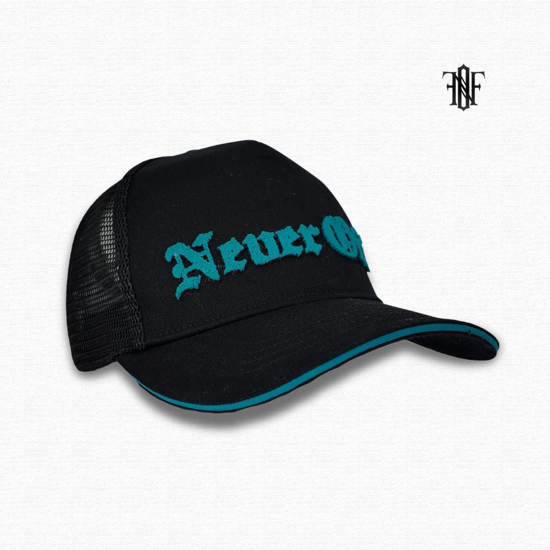 Gorra Never Off Black & Aqua Edition